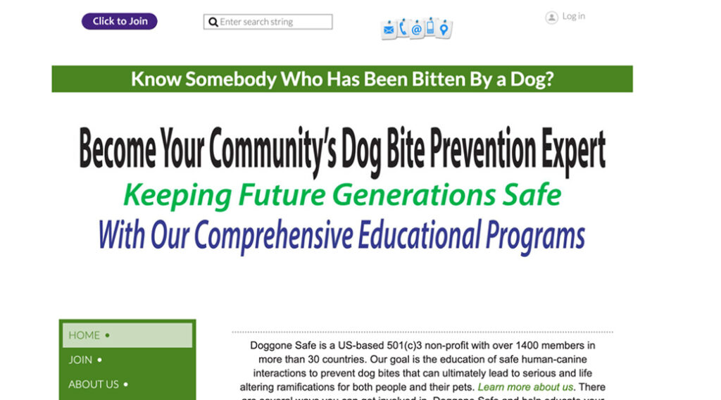 Doggone Safe homepage