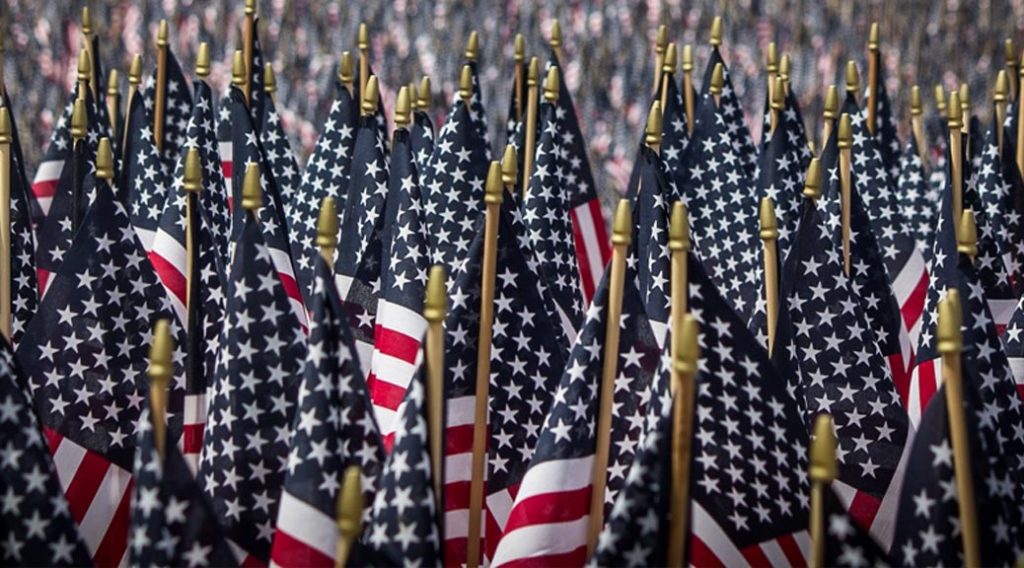 American flags
