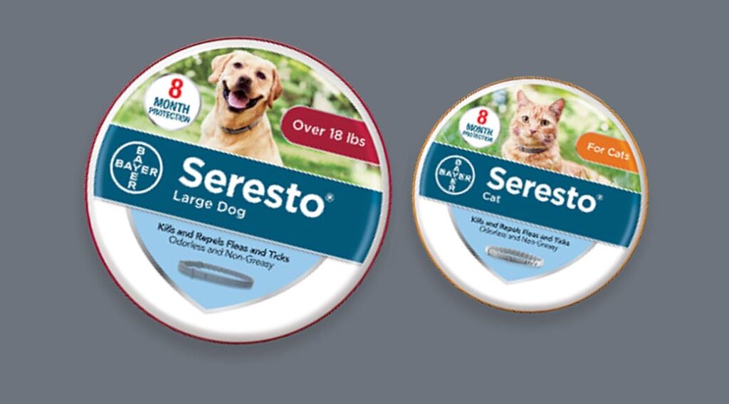 Seresto flea and tick collars for dogs and cats