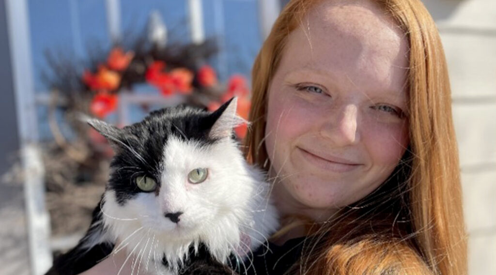 Haley, Veterinary Assistant and her cat